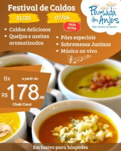 Festival de Caldos na Pousada dos Anjos!